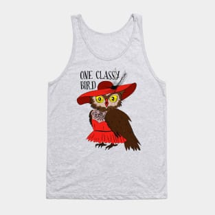 One classy bird, owl lover gift Tank Top